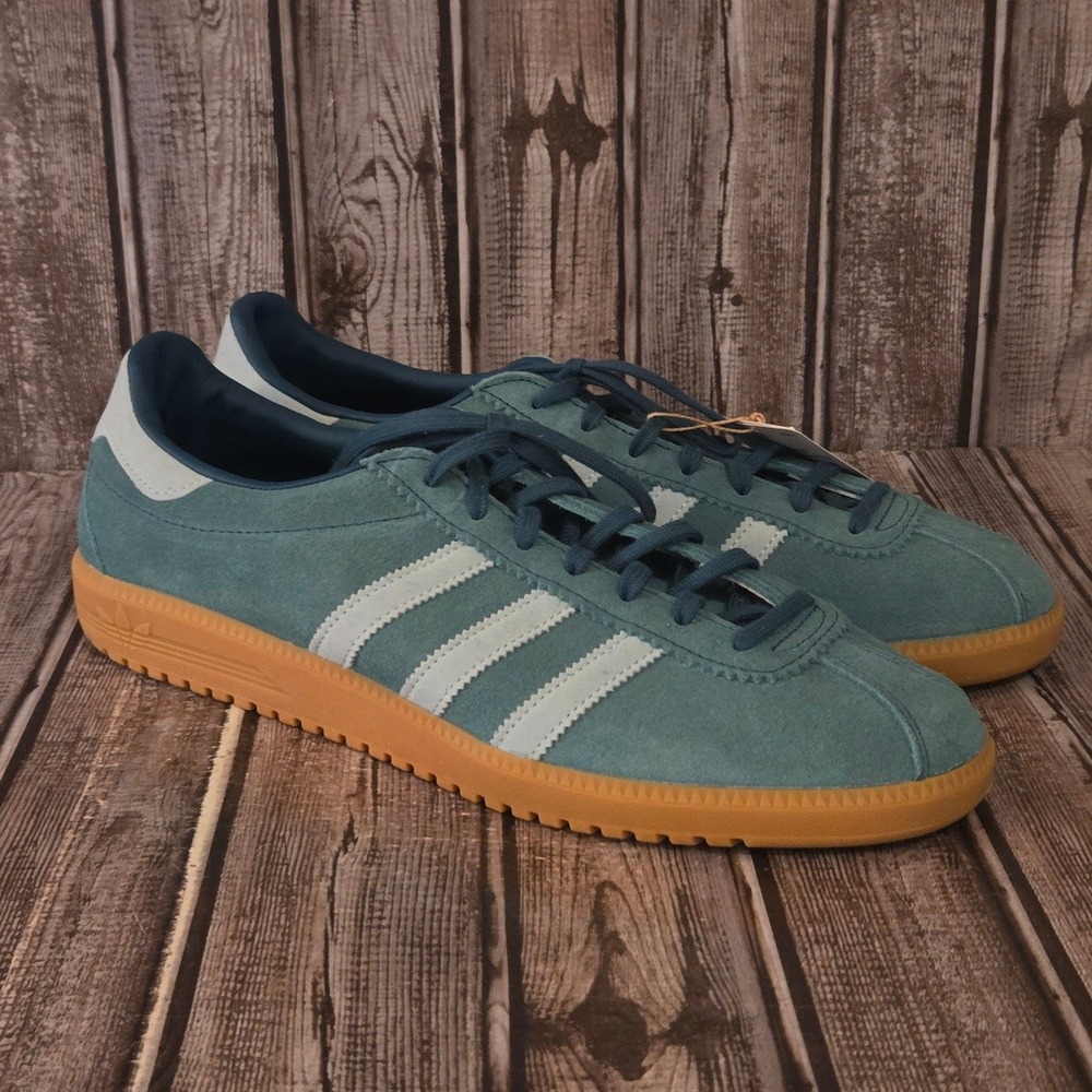 Size 11 Mens Adidas Bermuda Mystery Green Suede Gum Sole Sneakers New With Tags